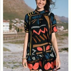 Anthropologie high neck summer dress